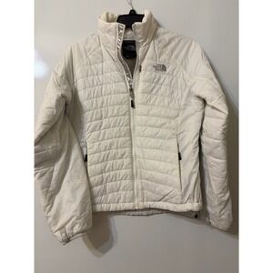 The North Face White Thermoball Full Zip Puffer Jacket Womens Small Ski Litewt